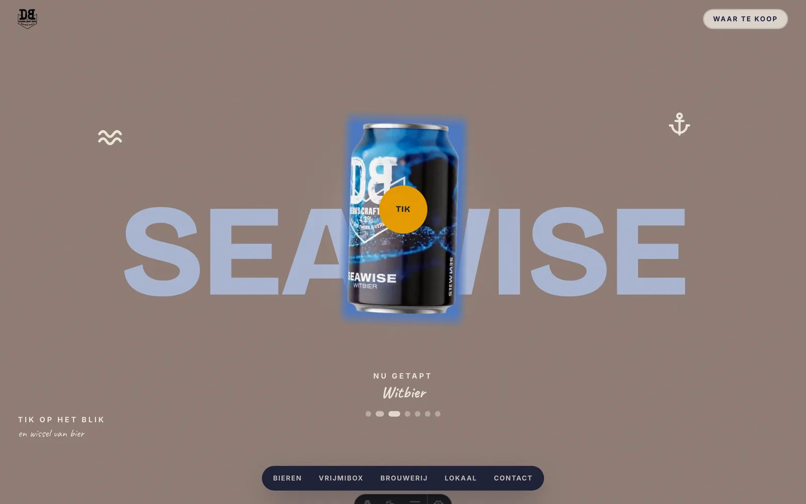 Concept-website Dutch Bargain, startpagina