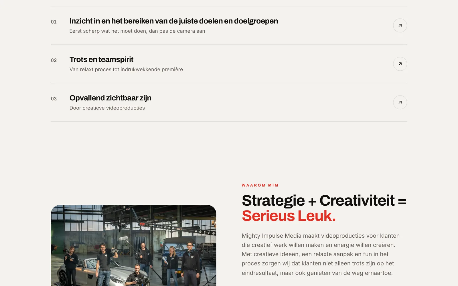 Wat MIM doet en het onderdeel Waarom MIM, waar de pagina licht is