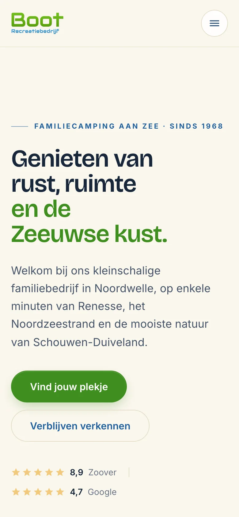 Website · Recreatiebedrijf Boot
