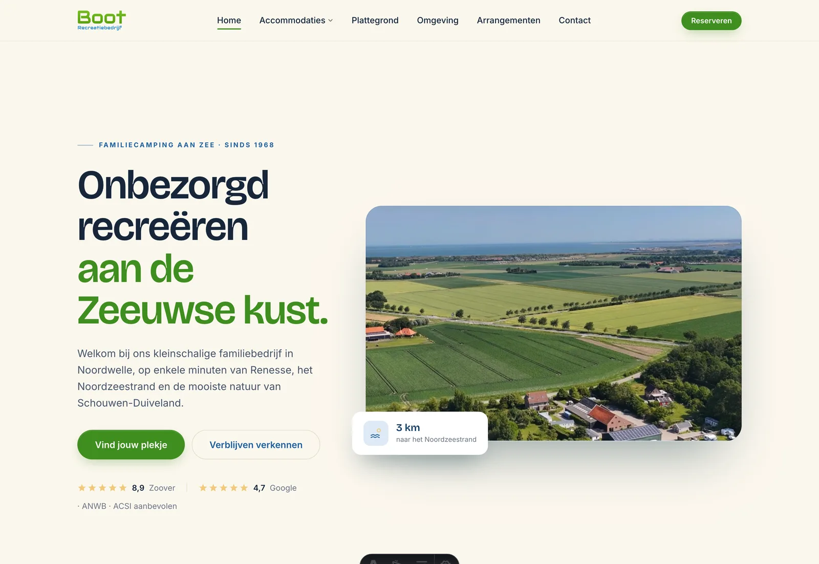 Website · Recreatiebedrijf Boot